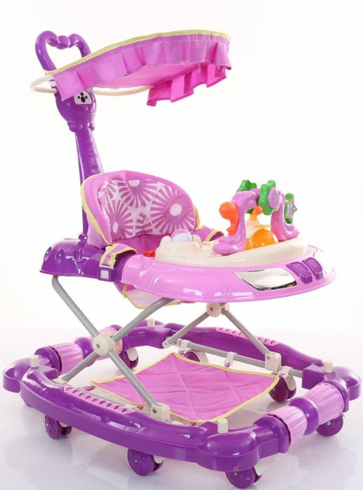 LIAL Premium Plastic Baby Walker - (W898) - PURPLE/PINK